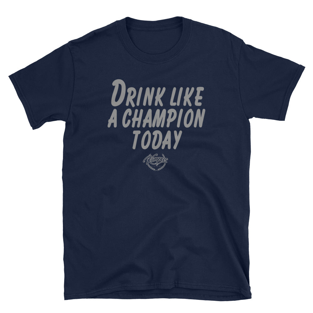 Drink Like a Champion T-Shirt (Navy/Grey)