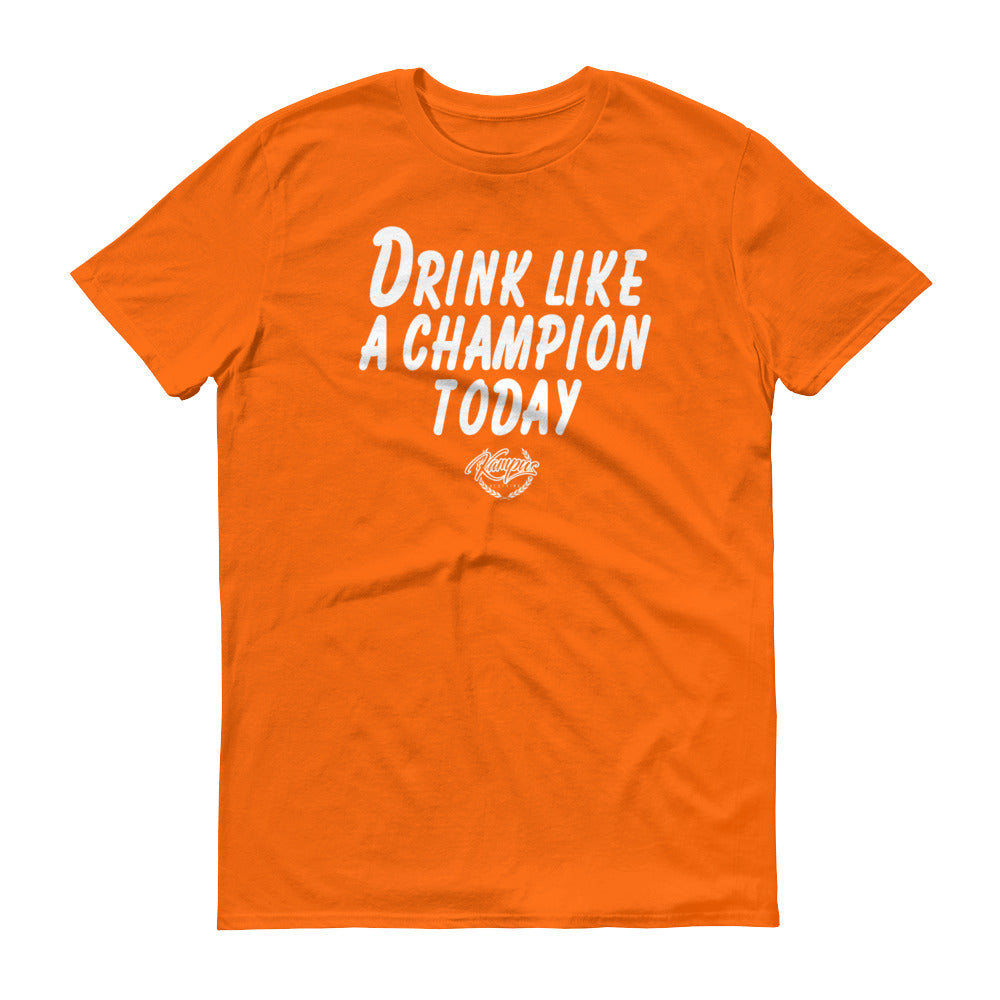 Drink Like a Champion T-Shirt (Orange/White)