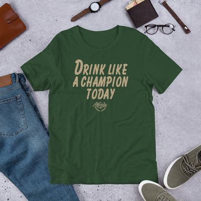 Drink Like a Champion T-Shirt (Green/Gold)