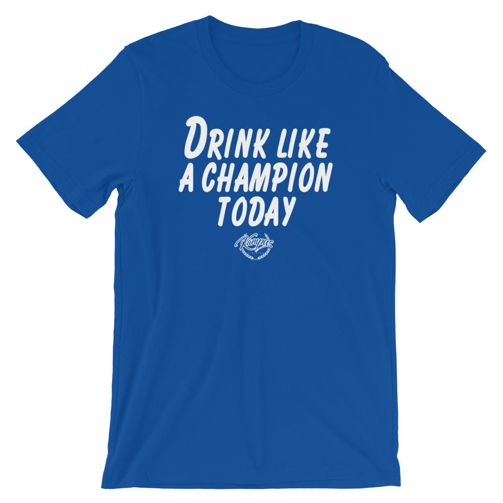 Drink Like a Champion T-Shirt (Blue/White)
