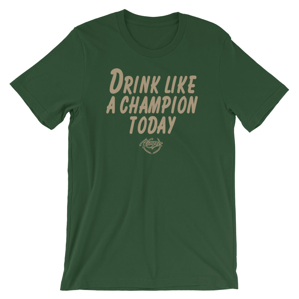 Drink Like a Champion T-Shirt (Green/Gold)