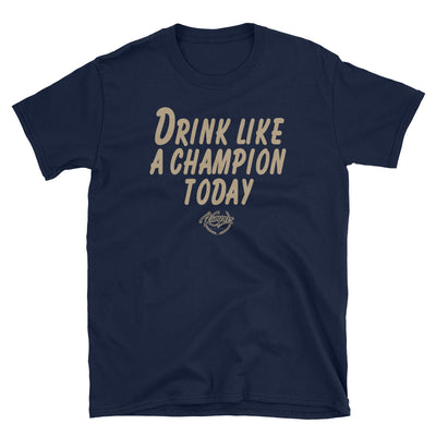 Drink Like a Champion T-Shirt (Navy/Gold)