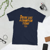 Drink Like a Champion T-Shirt (Navy/Orange)