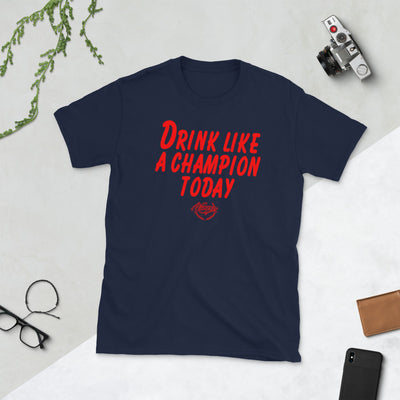 Drink Like a Champion T-Shirt (Navy/Red)