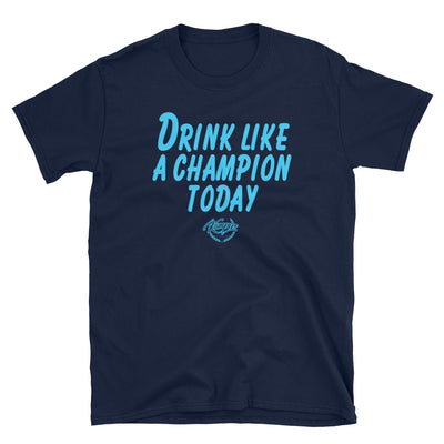 Drink Like a Champion T-Shirt (Navy/Light Blue)